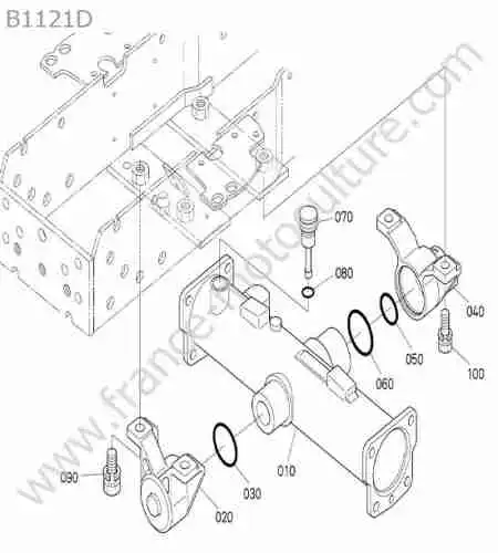 KUBOTA - B1121 : Carter essieu avant