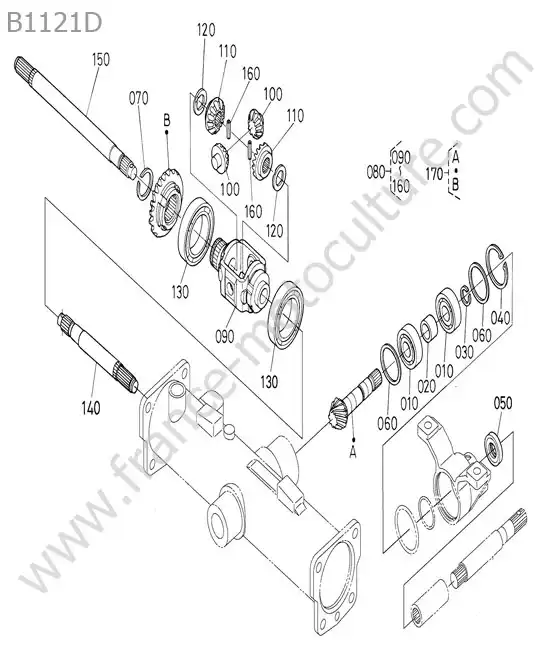 Differentiel avant KUBOTA B1121