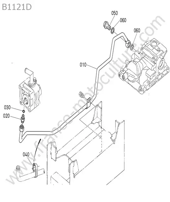 Circuit refoulement KUBOTA B1121