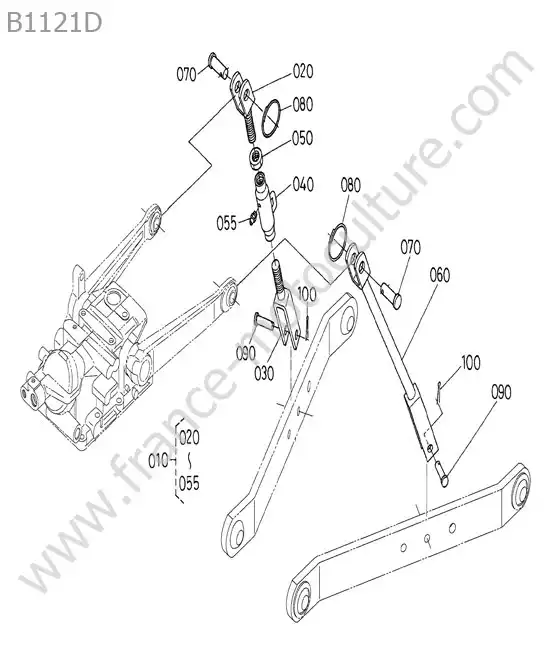 Chandelle relevage KUBOTA B1121