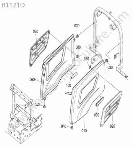KUBOTA - B1121 : Carter lateral