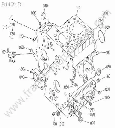 KUBOTA - B1121 : Bloc moteur