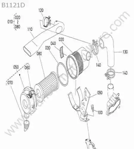 KUBOTA - B1121 : Filtre air