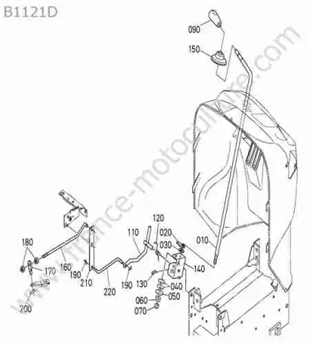 KUBOTA - B1121 : Levier accelerateur
