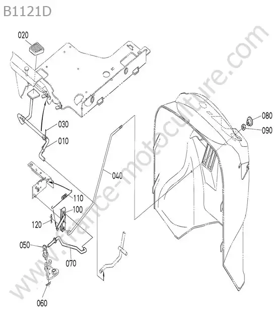 Pedale accelerateur KUBOTA B1121