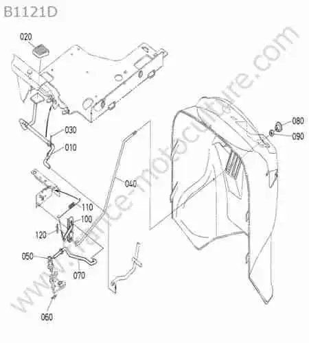 KUBOTA - B1121 : Pedale accelerateur