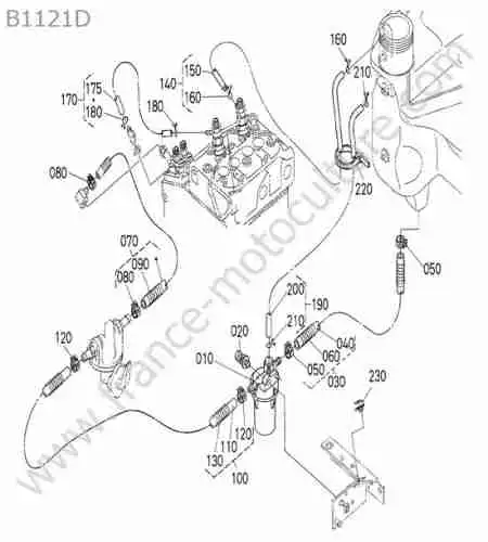 KUBOTA - B1121 : Circuit carburant