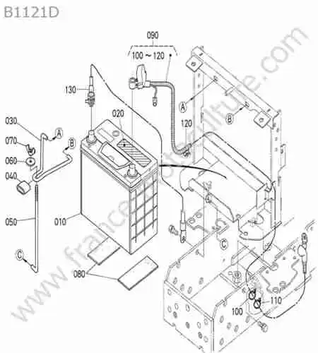 KUBOTA - B1121 : Batterie