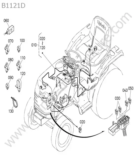 Faisceau electrique KUBOTA B1121