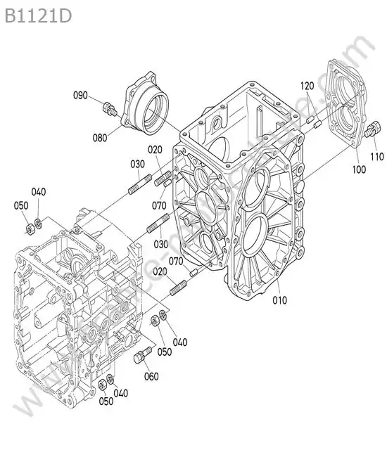 Carter differentiel arriere KUBOTA B1121