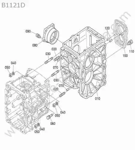 KUBOTA - B1121 : Carter differentiel arriere