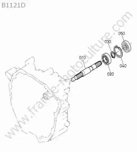 KUBOTA - B1121 : Arbre embrayage