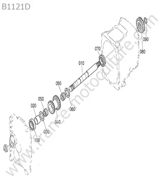 Arbre entrainement KUBOTA B1121