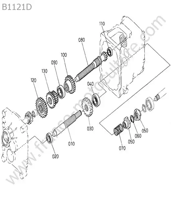 Arbre 3/4 vitesse KUBOTA B1121