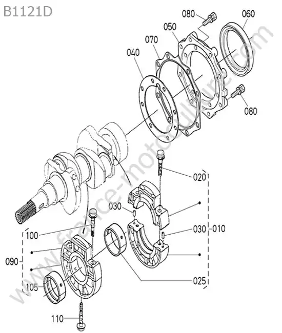 Palier vilebrequin KUBOTA B1121