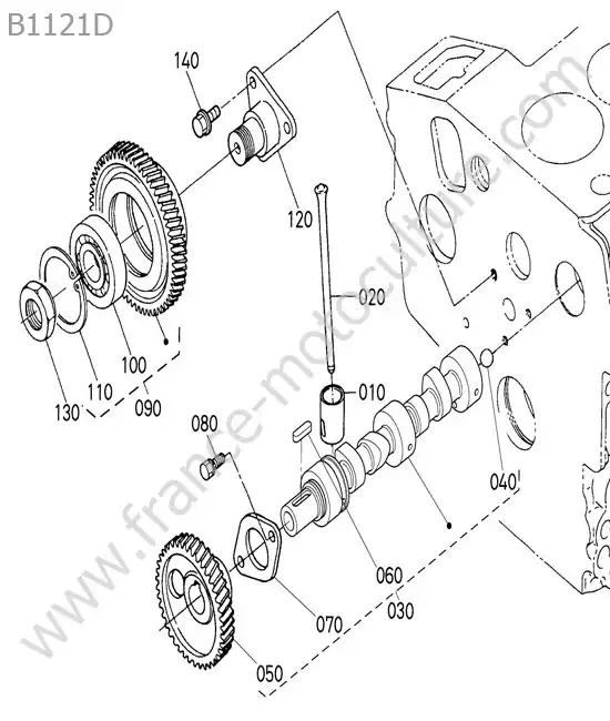 Arbre a cames KUBOTA B1121