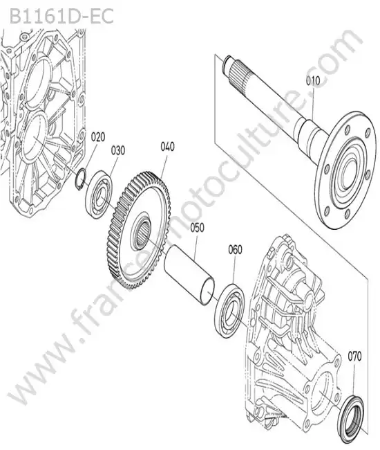 Essieu arriere gauche KUBOTA B1161