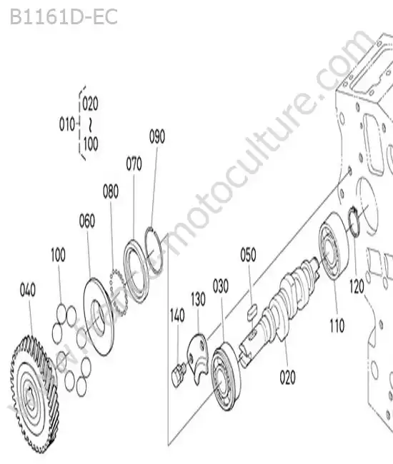 Arbre pompe injection KUBOTA B1161
