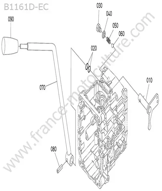 Levier transmission avant KUBOTA B1161