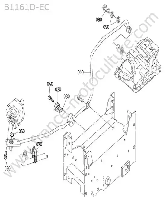 Circuit refoulement KUBOTA B1161