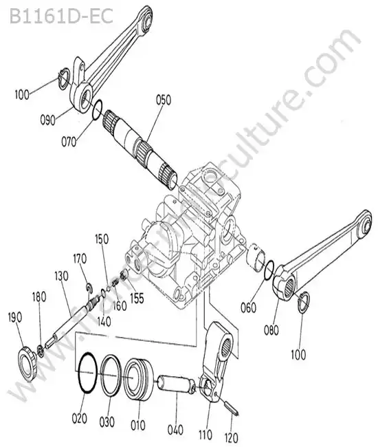 Bras/piston relevage KUBOTA B1161