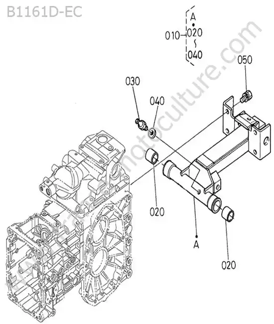 Attelage arriere KUBOTA B1161