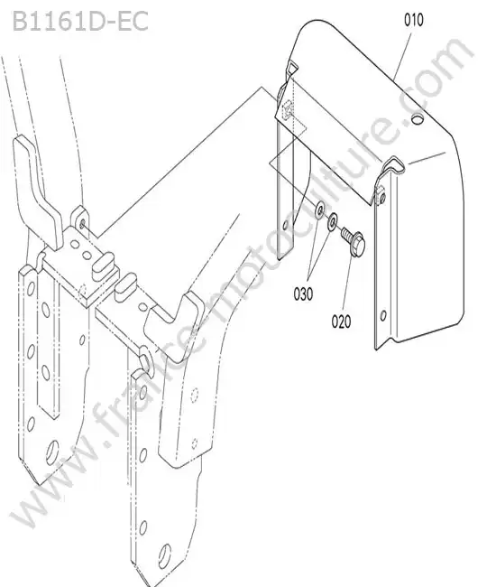 Protection prise force KUBOTA B1161