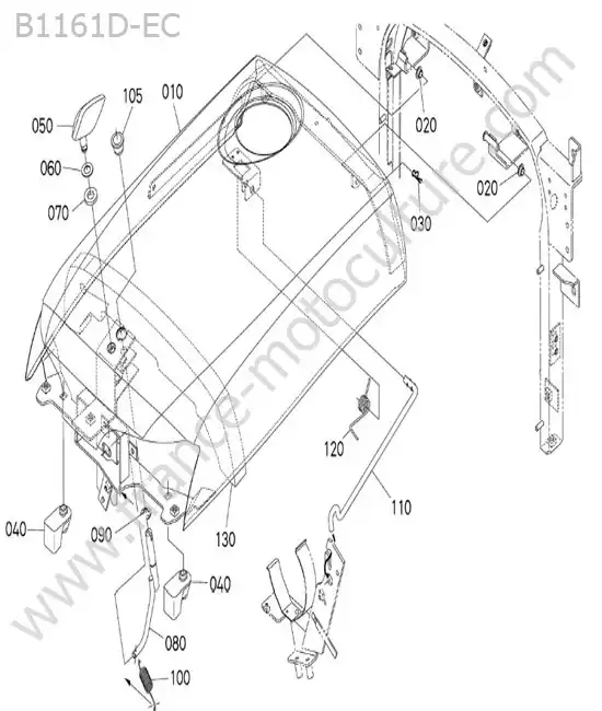 Capot moteur KUBOTA B1161