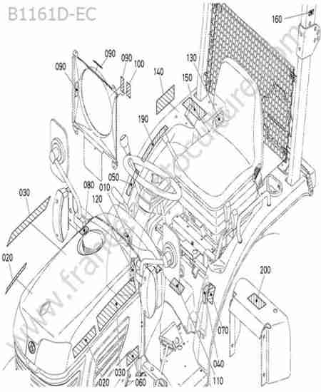 KUBOTA - B1161 : Etiquettes
