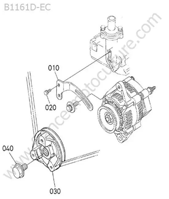 Poulie ventilateur KUBOTA B1161