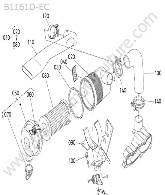 Filtre a air KUBOTA B1161