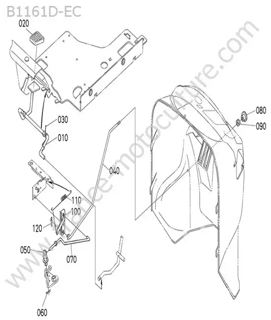 Pedale accelerateur KUBOTA B1161