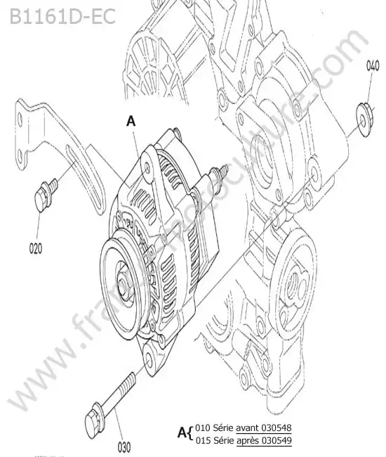 Alternateur KUBOTA B1161