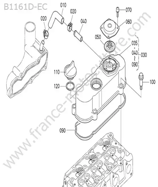 Couvre culasse KUBOTA B1161