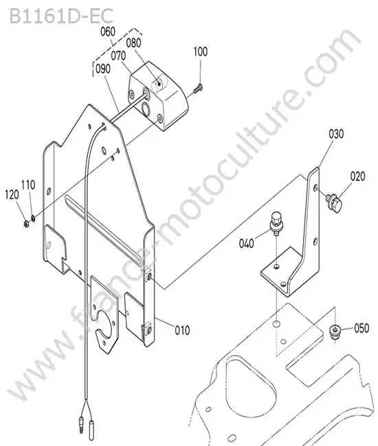 Plaque immatriculation KUBOTA B1161