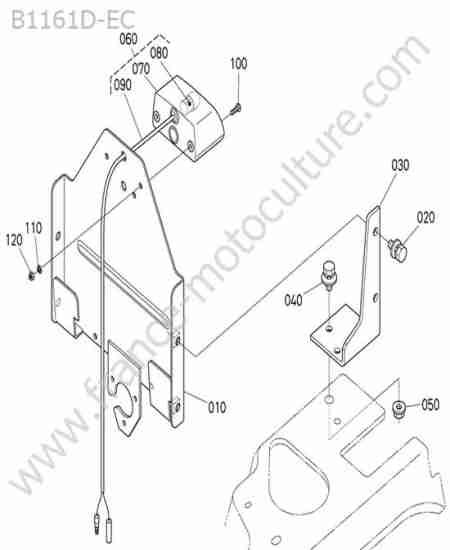 KUBOTA - B1161 : Plaque immatriculation