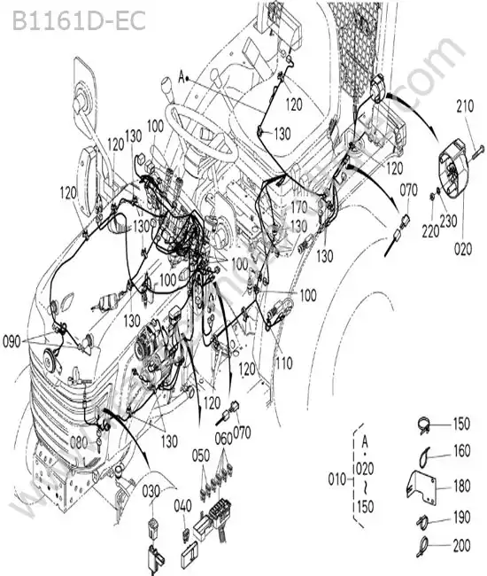Faisceau electrique KUBOTA B1161