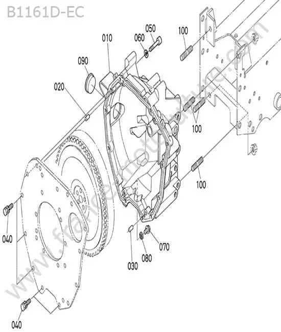 Carter embrayage KUBOTA B1161