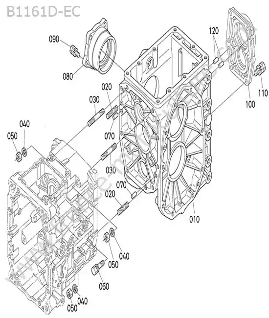 Carter differentiel arriere KUBOTA B1161