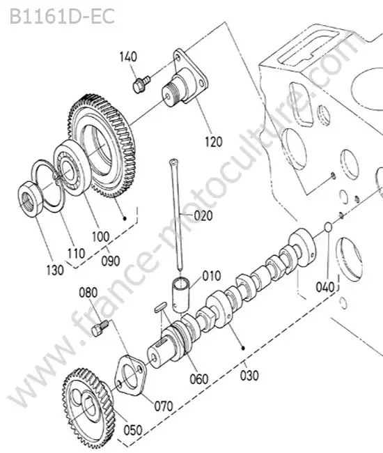 Arbre cames KUBOTA B1161