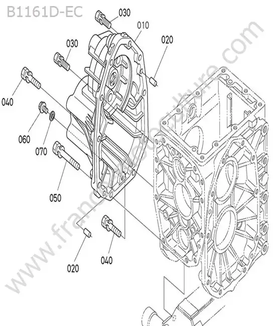 Carter pont arriere droit KUBOTA B1161