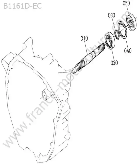 Arbre embrayage KUBOTA B1161