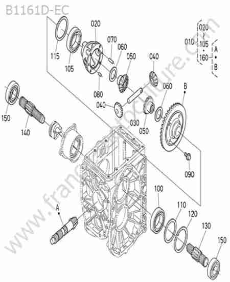 KUBOTA - B1161 : Differentiel arriere