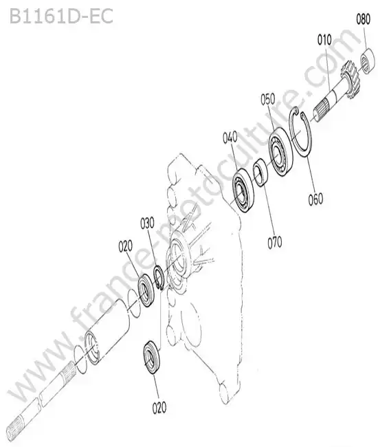 Arbre entree KUBOTA B1161