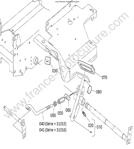 Pédale embrayage KUBOTA B1220