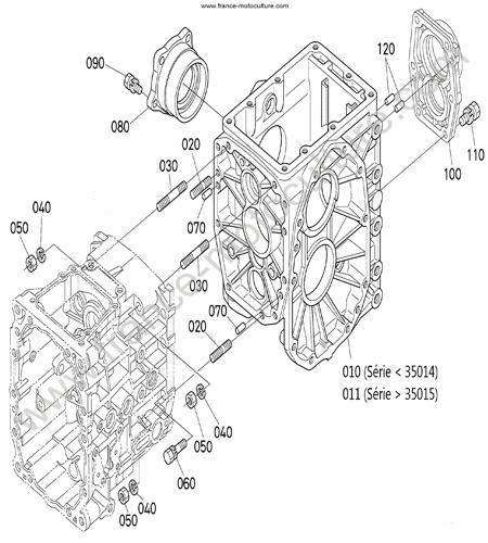 Carter differentiel KUBOTA B1220