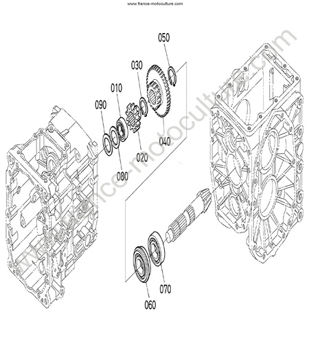 Arbre gamme KUBOTA B1220