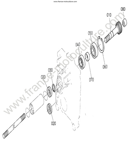 Arbre 1 KUBOTA B1220
