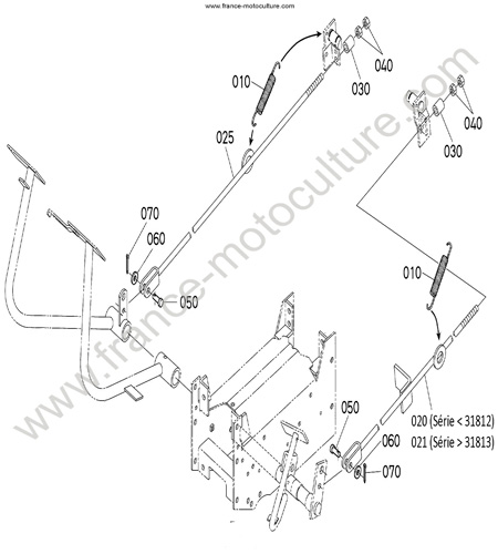Commande freins KUBOTA B1220