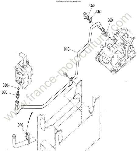 Circuit refoulement KUBOTA B1220